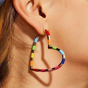 Cuff Heart Shaped Earrings New